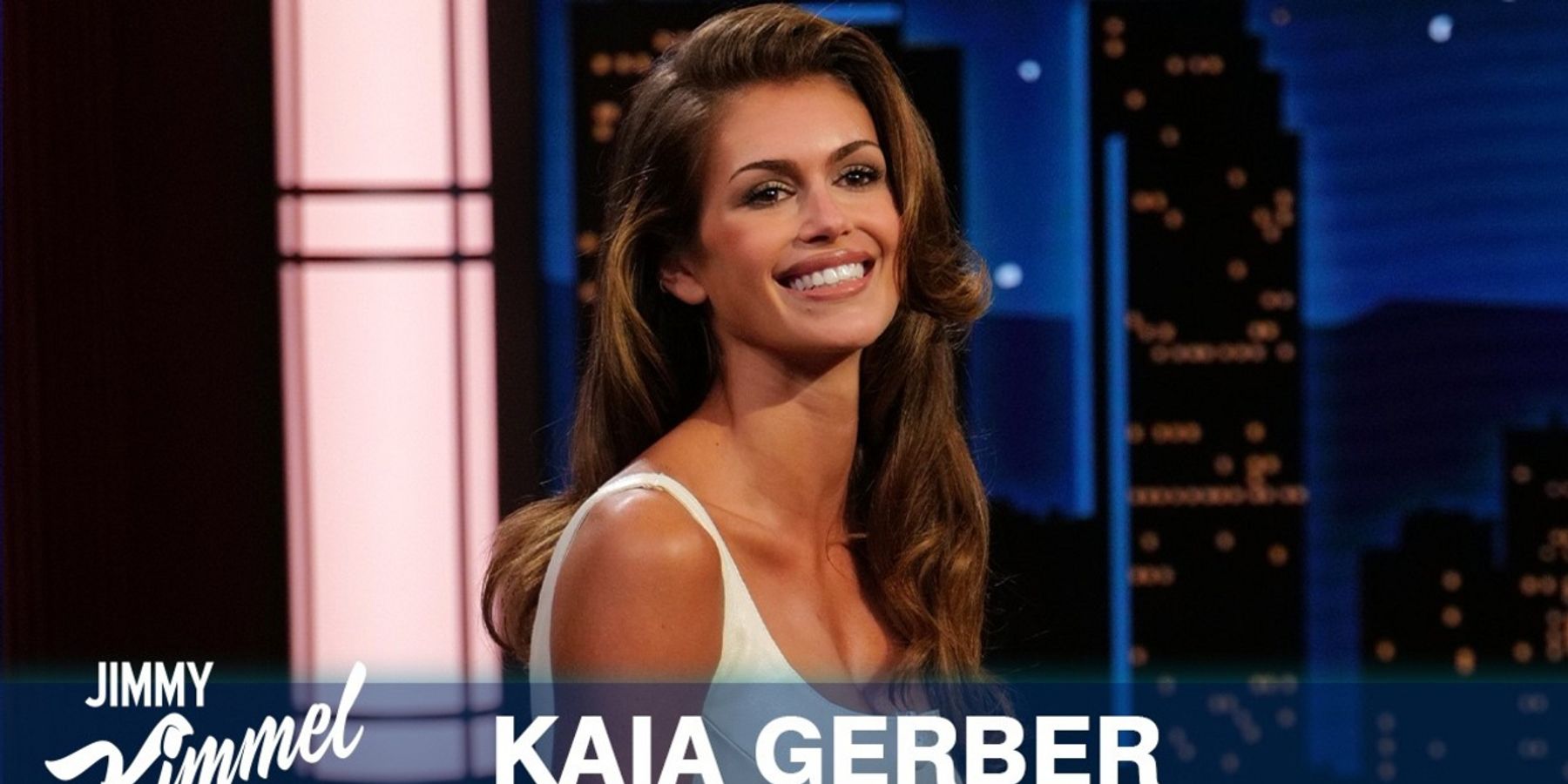 Kaia Gerber Talks Resemblance to Cindy Crawford, George Clooney Prank on KIMMEL
