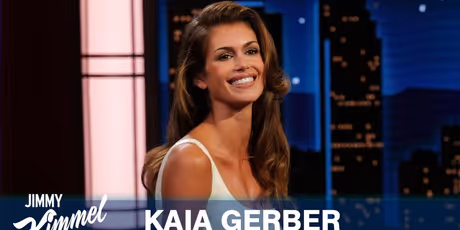 Kaia Gerber Talks Resemblance to Cindy Crawford, George Clooney Prank on KIMMEL Photo