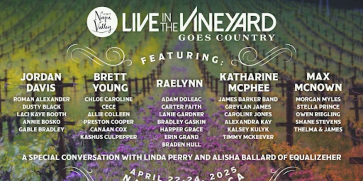 Jordan Davis & More Join Live In The Vineyard Goes Country 2025 Lineup
