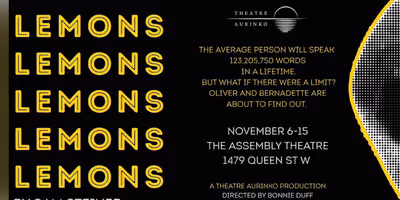 LEMONS LEMONS LEMONS LEMONS LEMONS to Open at Assembly Theatre