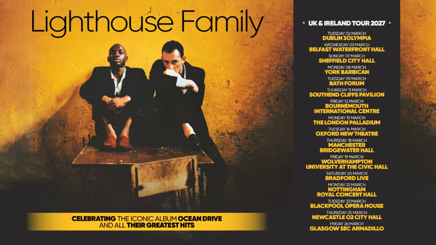 LIGHTHOUSE FAMILY to Tour UK and Ireland Celebrating OCEAN DRIVE
