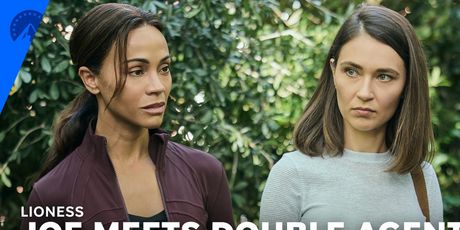 LIONESS Clip: Zoe Saldana's Joe Meets Ukrainian Double Agent Photo