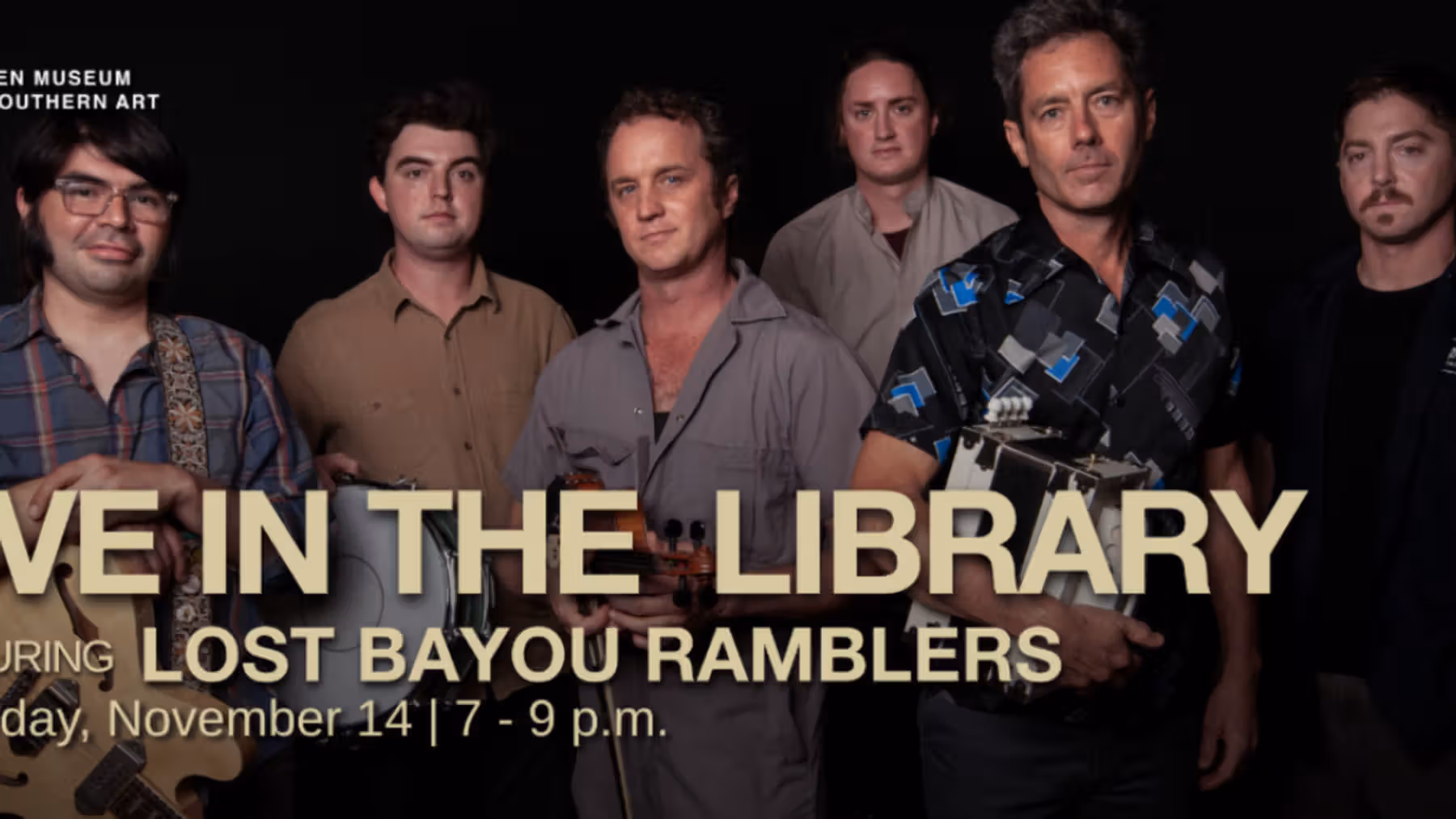 LOST BAYOU RAMBLERS to Perform at Ogden Museum's Live in the Library