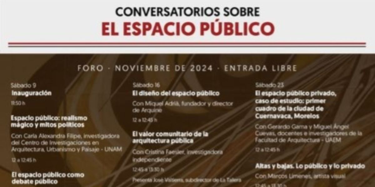 La Tallera Será Anfitriona De Conversatorios De Reflexión Sobre El Espacio Público