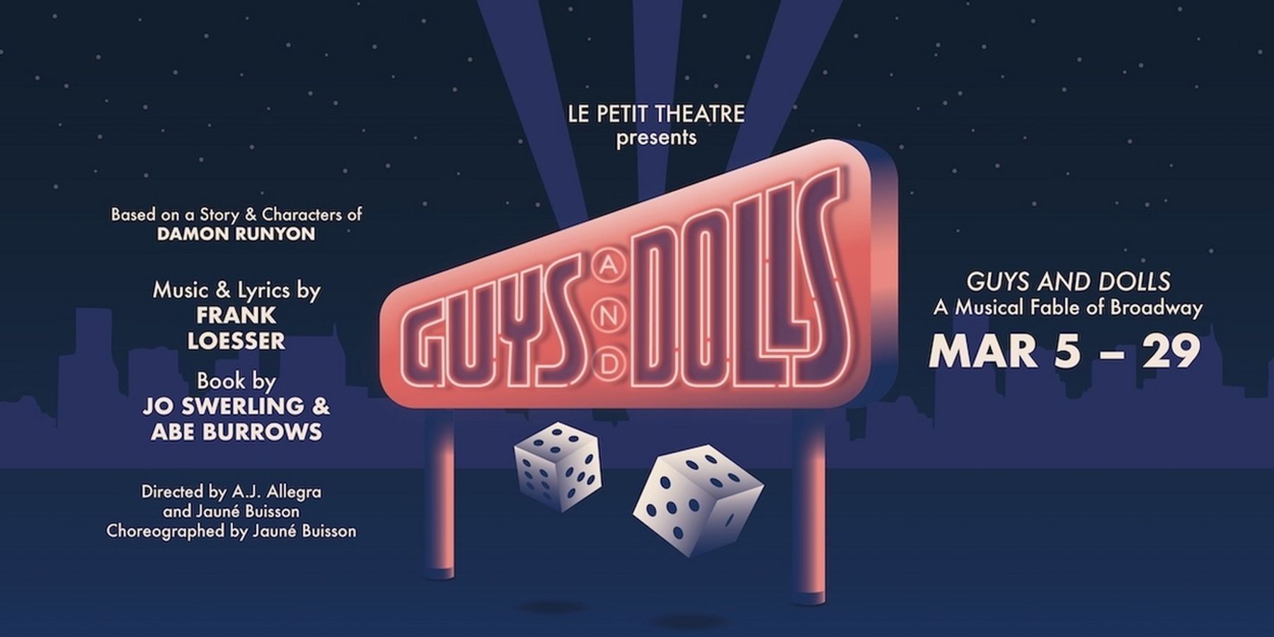 GUYS AND DOLLS to be Presented at Le Petit Theatre
