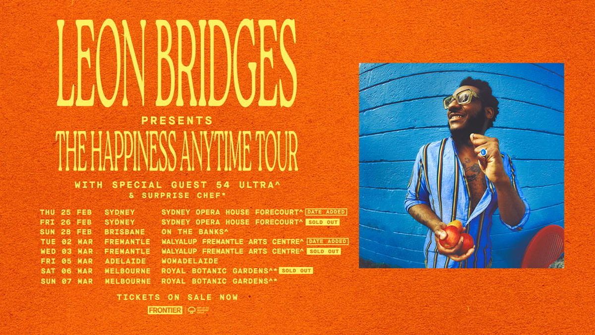 Leon Bridges to Add Second Sydney & Fremantle Shows to HAPPINESS ANYTIME TOUR