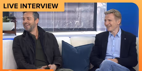 Liam Neeson and Zachary Levi Break Down Playing CIA Operators in 'The Fix' Photo