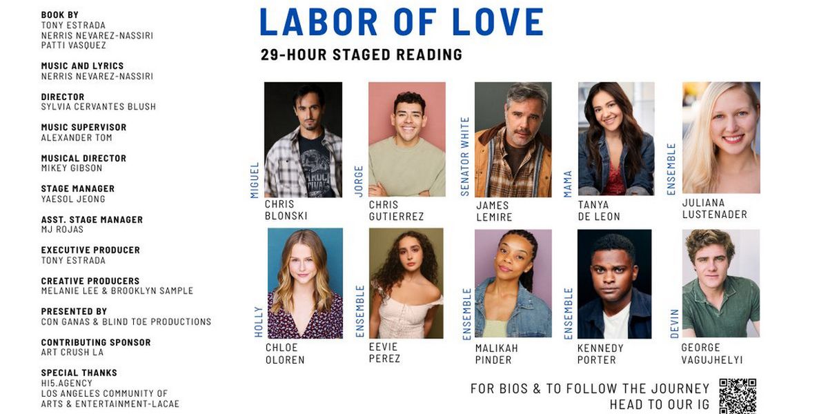 New Musical LABOR OF LOVE Premieres with Staged Reading in Pasadena