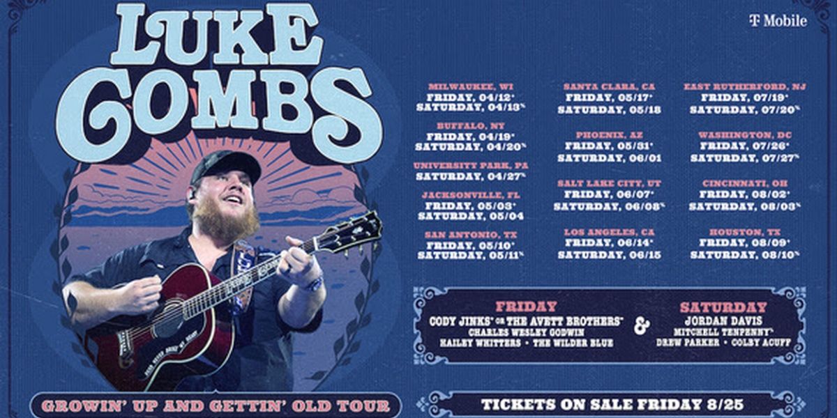 Luke Combs Confirms 25 New U.S. Stadium Shows
