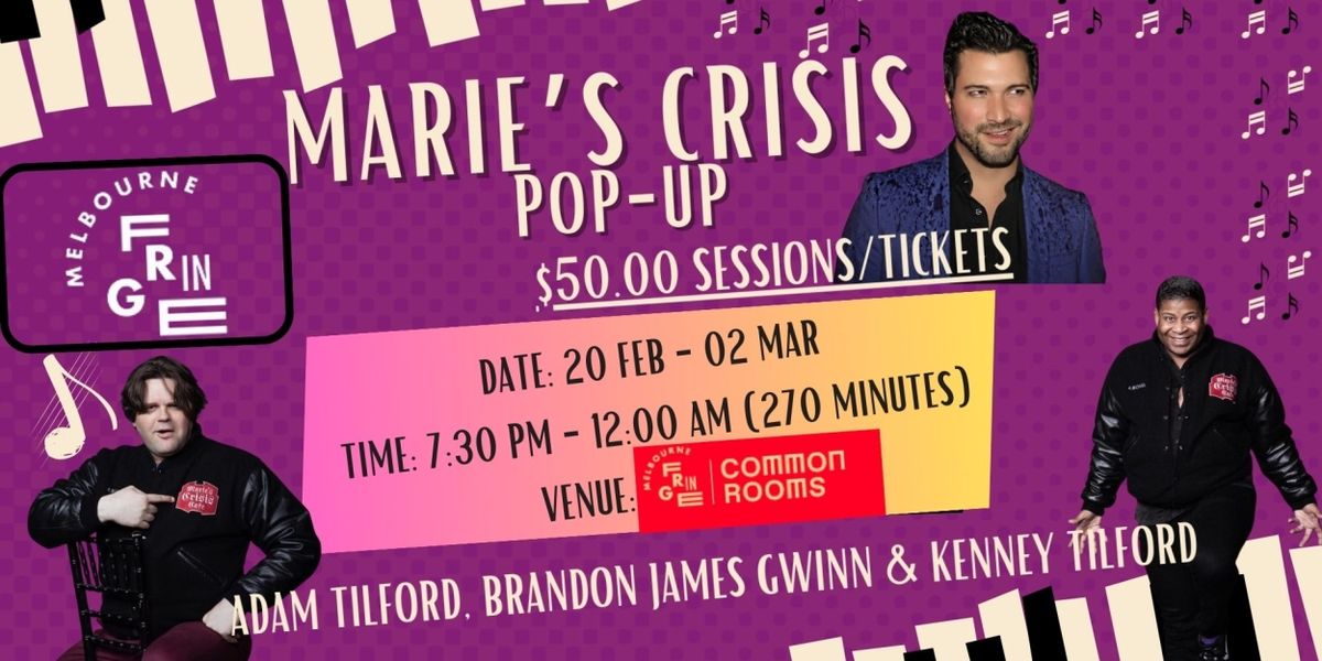 MARIE'S CRISIS Brings Singalong to Common Rooms for Melbourne Fringe