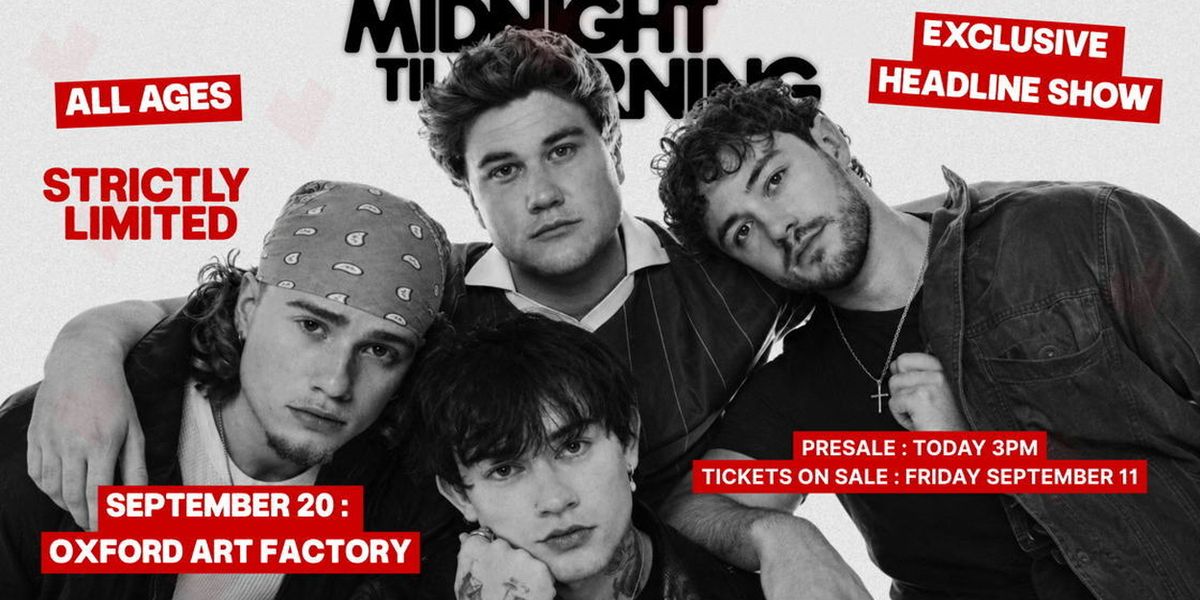MIDNIGHT TIL MORNING to Perform Sydney Headline Show September 20