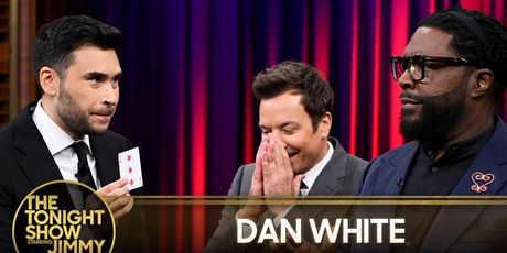 Magician Dan White Stuns Jimmy Fallon and Questlove With Dart Trick on THE TONIGHT SHOW Photo
