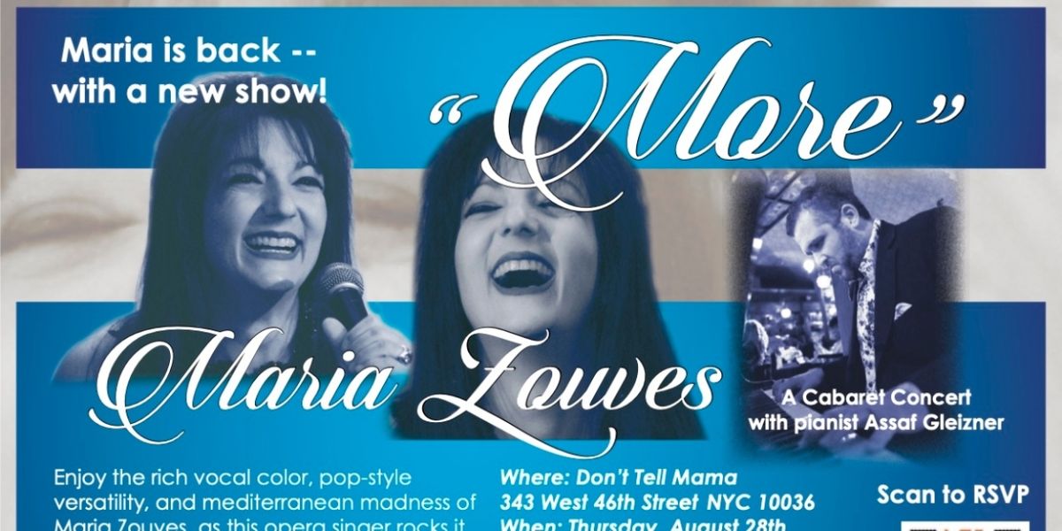 Maria Zouves Will Return to Don’t Tell Mama With New Cabaret Concert MORE