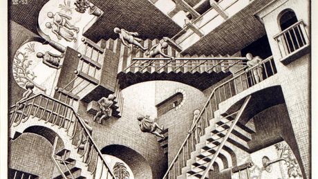 Mathematics and the Art of M.C. Escher Exhibition Opens at MoMath Photo