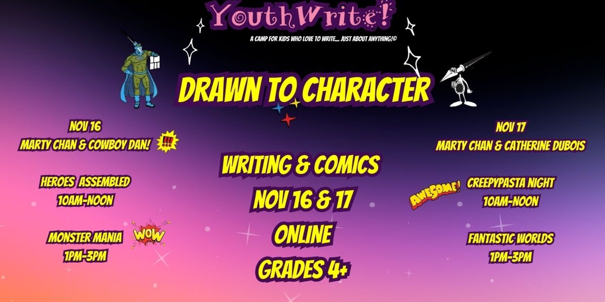 YouthWrite Announces Fall Workshops