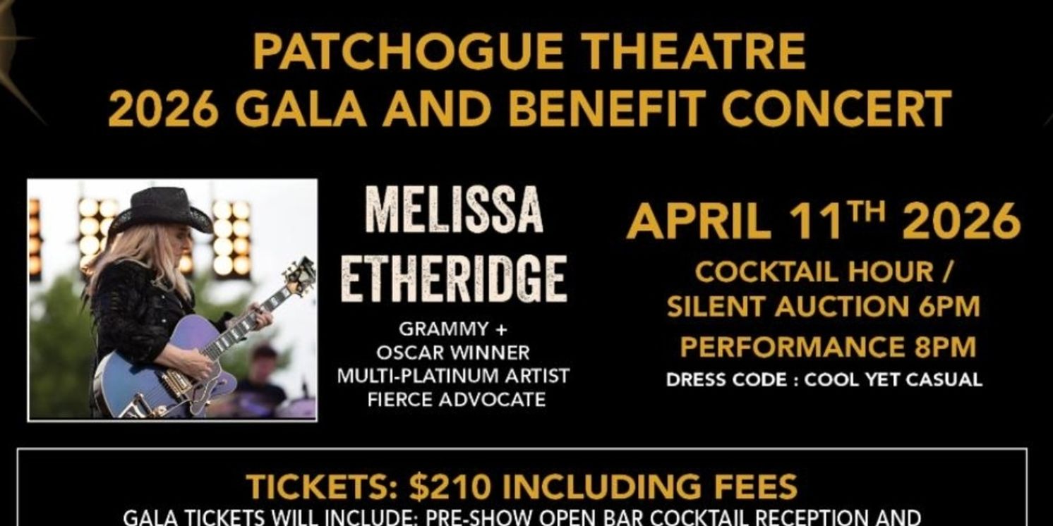 Melissa Etheridge﻿ To Appear At PATCHOGUE THEATRE GALA & BENEFIT CONCERT! This Spring  Image