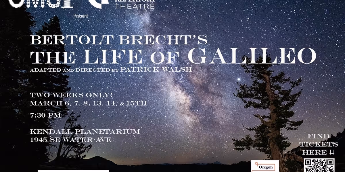 Mt Hood Repertory Theatre To Present THE LIFE OF GALILEO At OMSI Kendall Planetarium