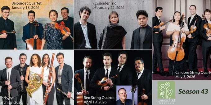 Music at Kohl Mansion 2026 Winter/Spring Artists Revealed Photos