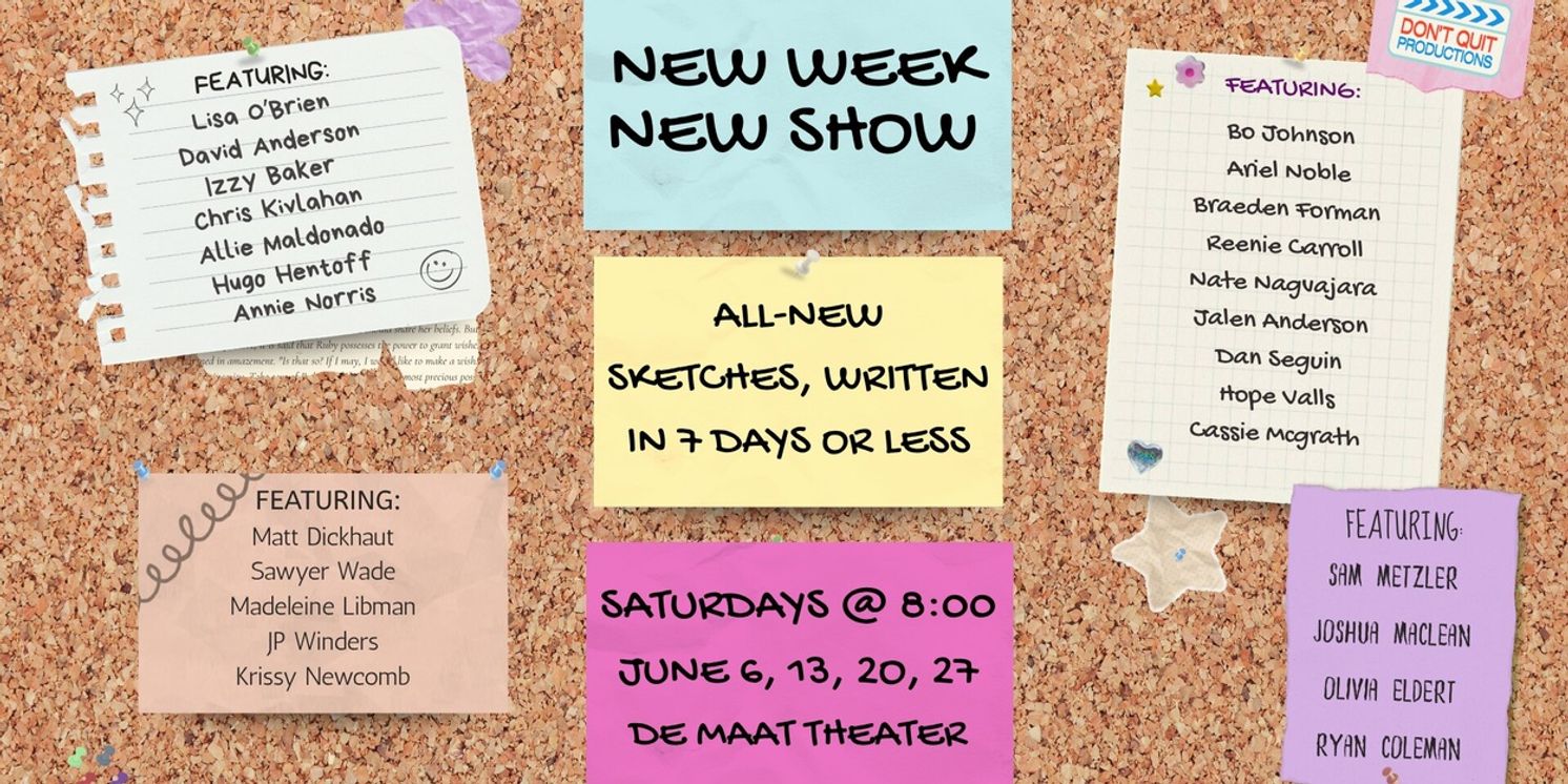 NEW WEEK NEW SHOW Returns to Second City's De Maat Theatre In June  Image