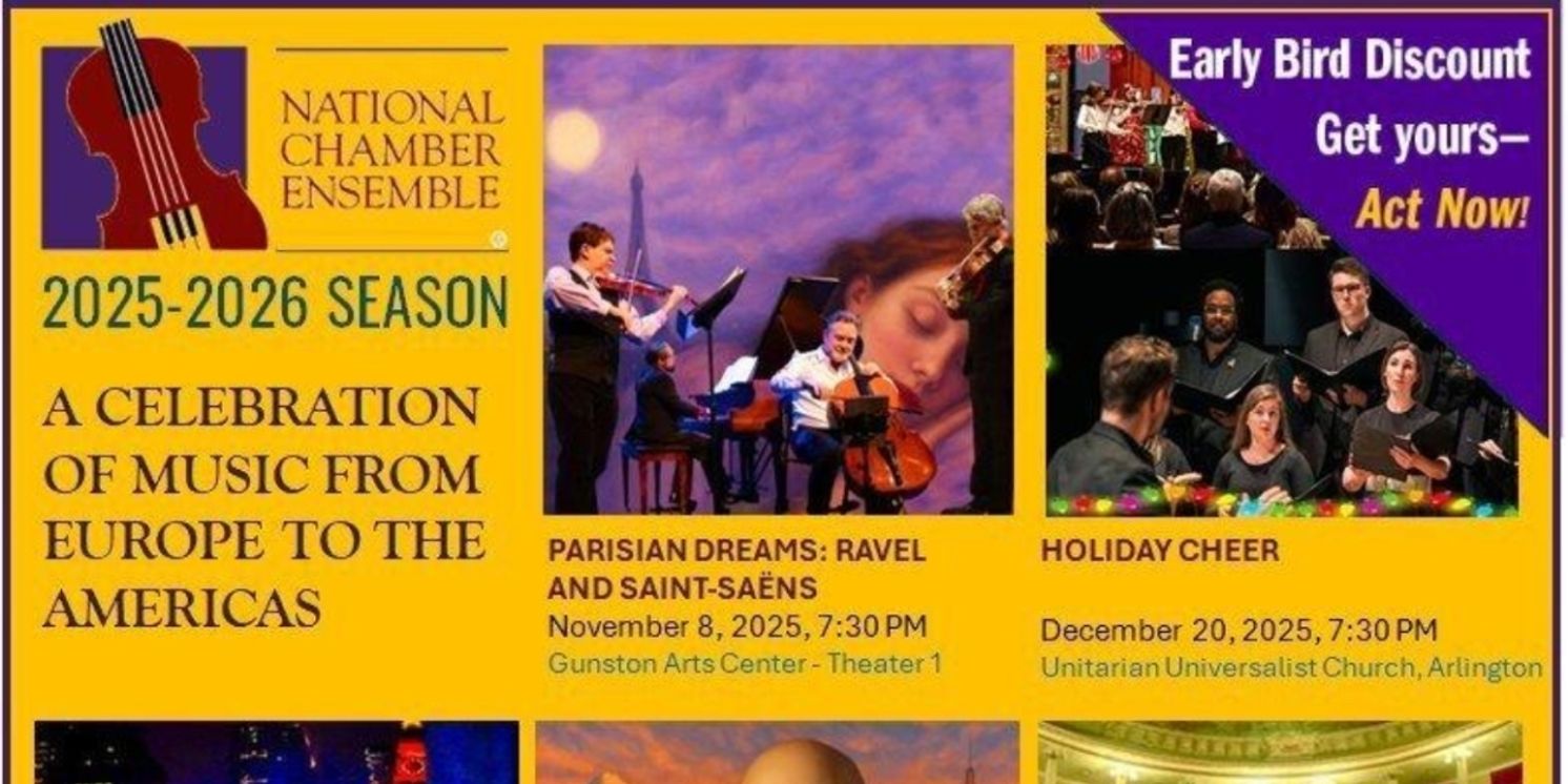 National Chamber Ensemble Reveals 19th Season: A Celebration of Music From Europe To The Americas  Image