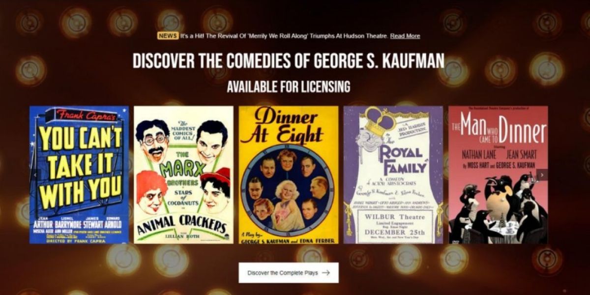 New Legacy Website Announced For Legendary Comic Playwright George S. Kaufman