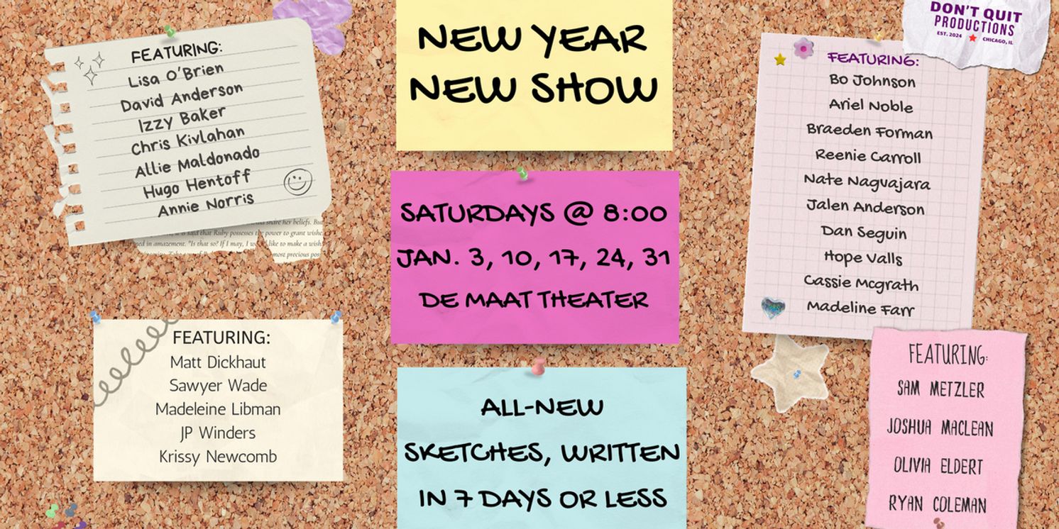 NEW YEAR NEW SHOW to Debut on Saturdays In January At Second City's De Maat Theatre  Image