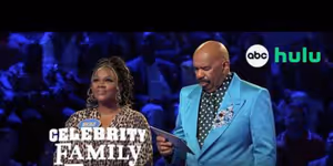 Nicole Byer and Mano Agapion Race the Clock in FAST MONEY on CELEBRITY FAMILY FEUD