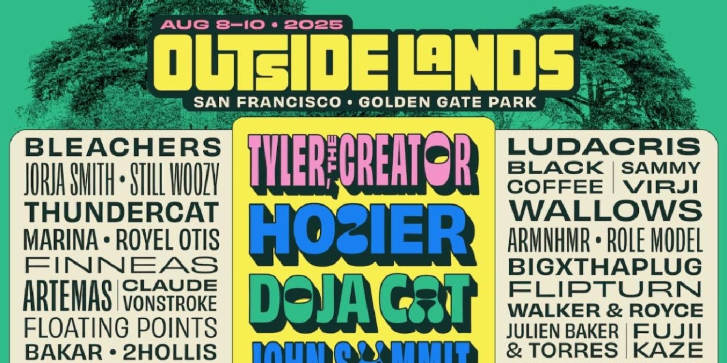 Outside Lands Reveals 2025 Festival Lineup: Tyler, The Creator, Hozier, & More  Image