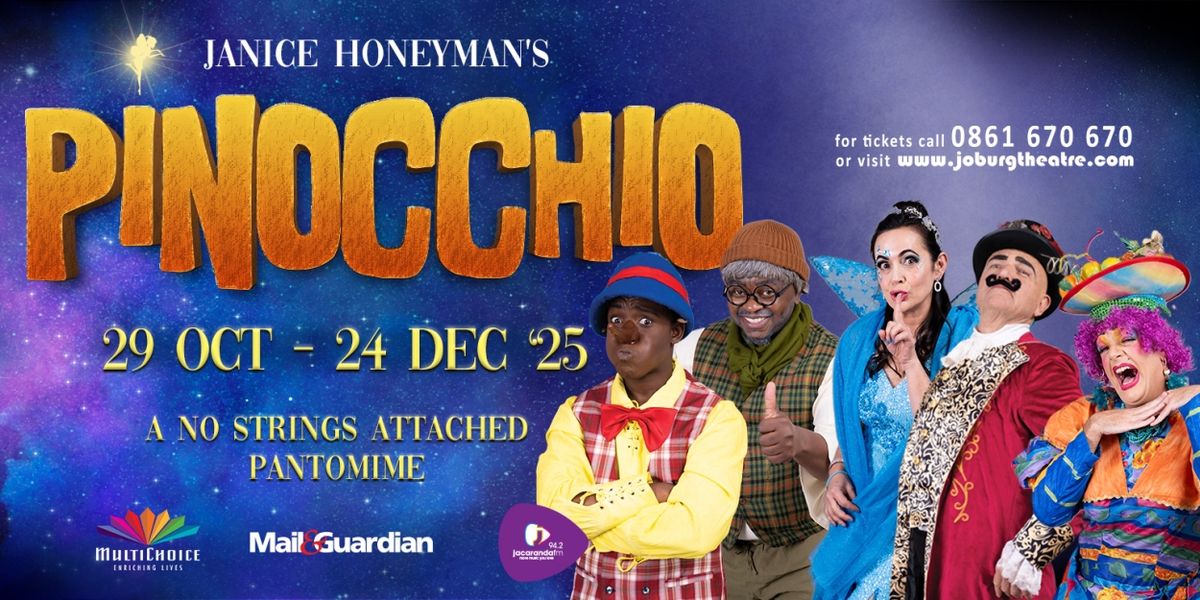 PINOCCHIO Panto Comes to the Joburg Theatre in October