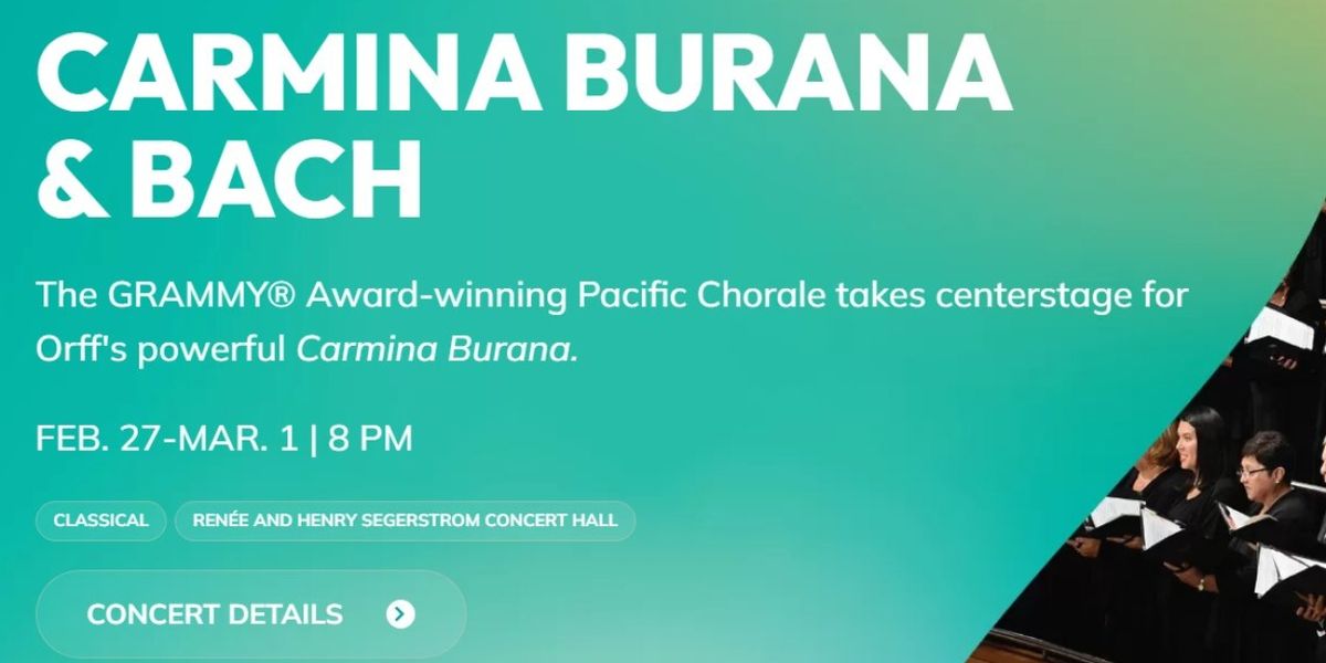 Pacific Symphony And Music Director Carl St. Clair To Perform CARMINA BURANA AND BACH