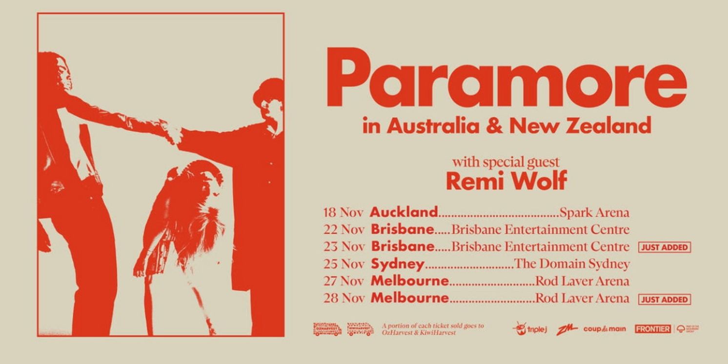 Paramore Add Second Brisbane & Melbourne Shows to November 2023 Tour  Image