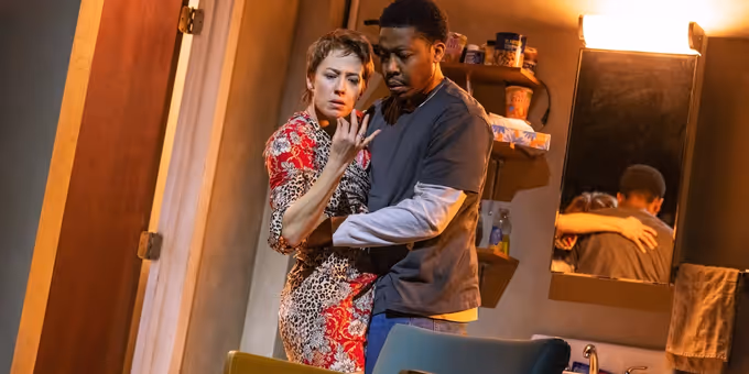 Photo: Carrie Coon and Namir Smallwood in BUG on Broadway Photos
