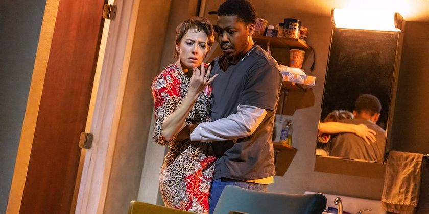 Photo: Carrie Coon and Namir Smallwood in BUG on Broadway Photo