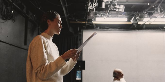 Photos: Peter Friedman and Sydney Lemmon in Rehearsal for JOB at SoHo Playhouse Photos