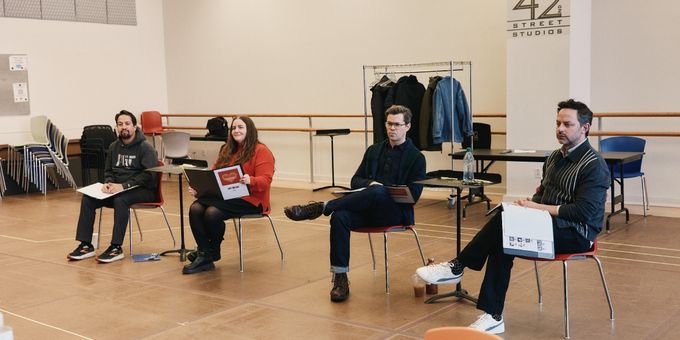 Photos: Lin-Manuel Miranda, Aidy Bryant, Nick Kroll, and Andrew Rannells in Re Photos