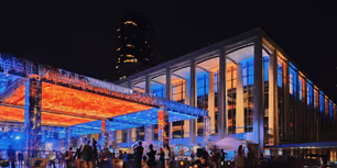 Photos: Lincoln Center Lights Up Blue and Orange For the New York Knicks