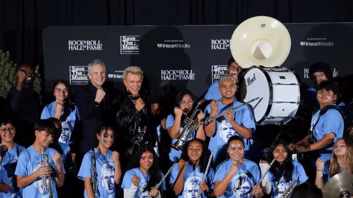 Photos: Billy Idol Visits Griffiths Middle School for $55K Music Grant