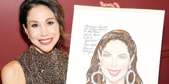Photos: CHICAGO's Bianca Marroquín Receives Sardi's Caricature Photos