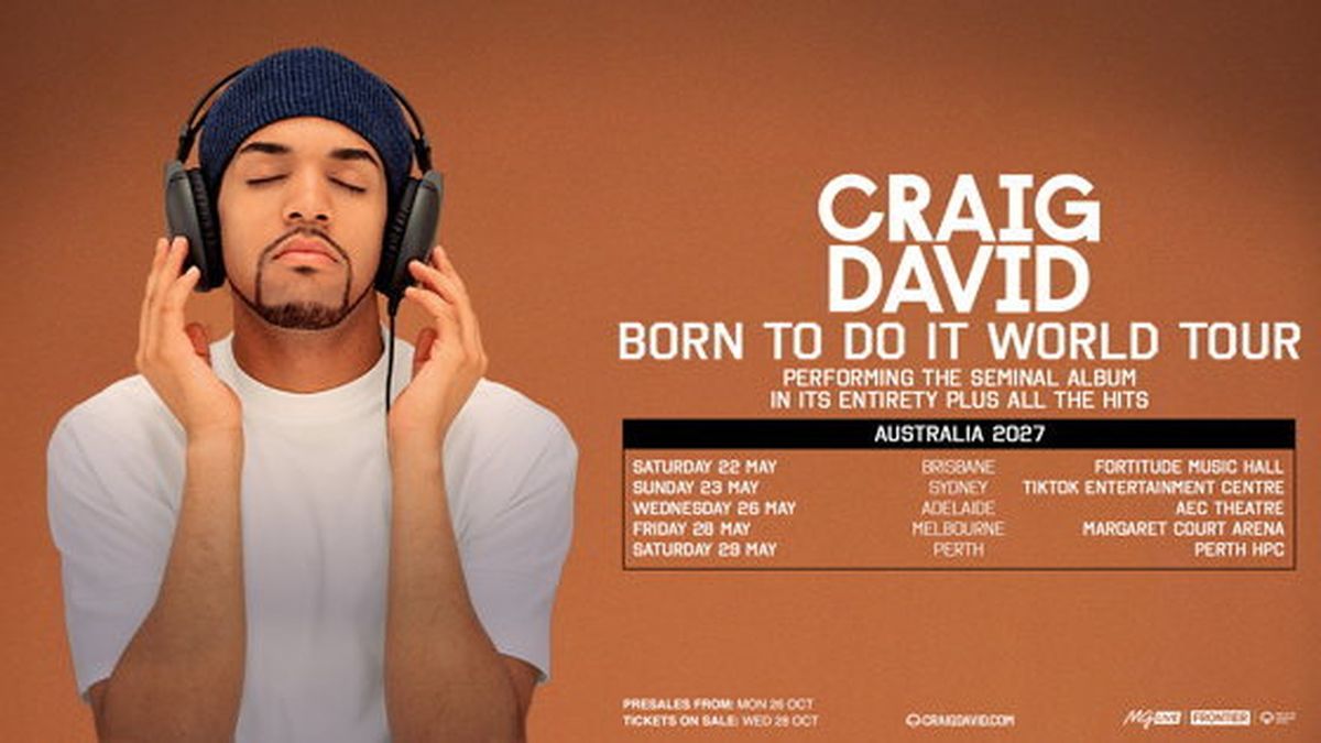 Photos: Craig David to Perform BORN TO DO IT World Tour in Australia May 2027