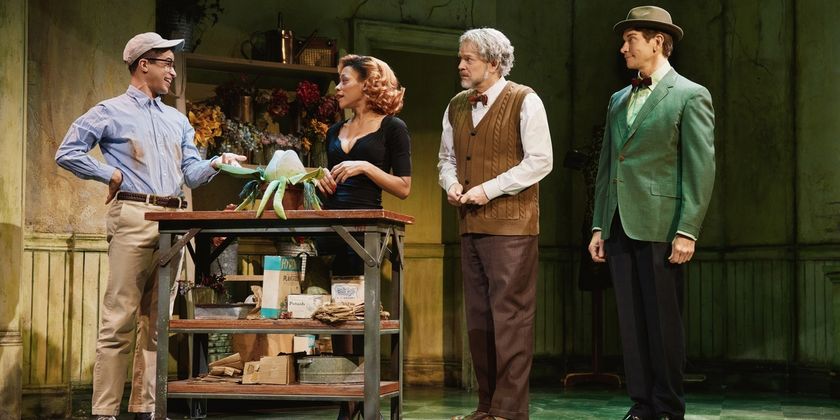 Photos: Nikki M. James, Jordan Fisher and Andy Karl in LITTLE SHOP OF HORRORS Photo