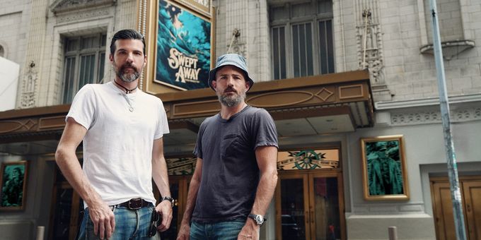 Photos: The Avett Brothers Pose in Front of Longacre Theatre Ahead of SWEPT AWAY Photos