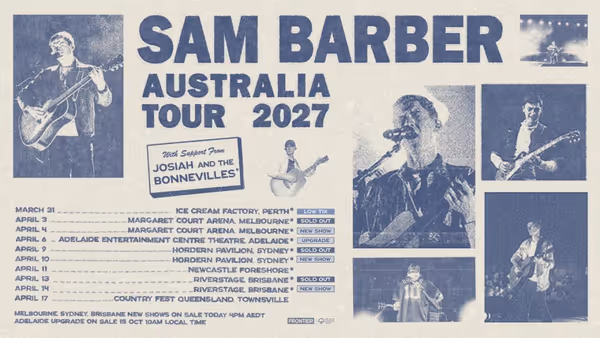 Photos: Sam Barber to Add Second Melbourne, Sydney & Brisbane Shows