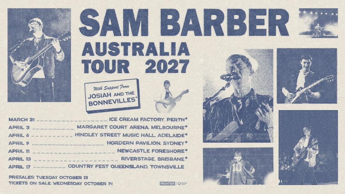 Photos: Sam Barber to Headline Australian Tour March–April 2027