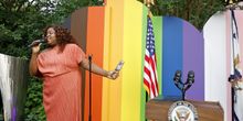 See VP Kamala Harris, Ariana DeBose, Alex Newell & More at GLAAD Pride Reception