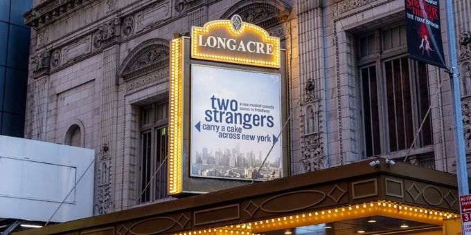 Up on the Marquee: TWO STRANGERS (CARRY A CAKE ACROSS NEW YORK) Photos