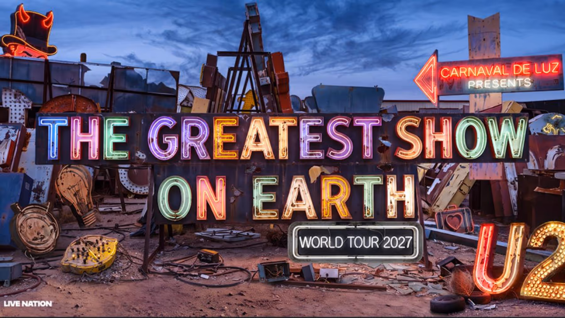 Photos: U2 to Launch THE GREATEST SHOW ON EARTH World Tour in 2027