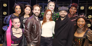 Photos: Whitney Leavitt and Mark Ballas Visit SIX on Broadway