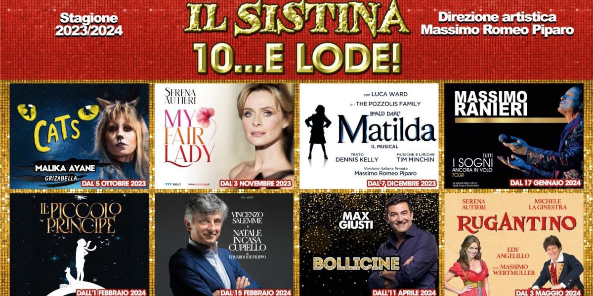 Previews: LA NUOVA RICCA STAGIONE DEL TEATRO SISTINA