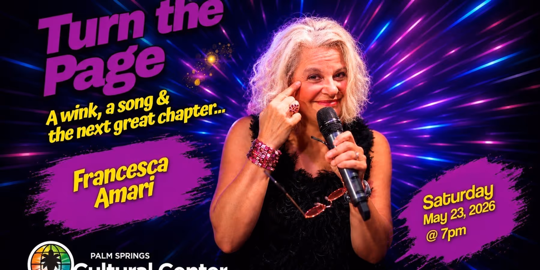 Previews: TURN THE PAGE, A CABARET BY FRANCESCA AMARI at Palm Springs Cultural Center
