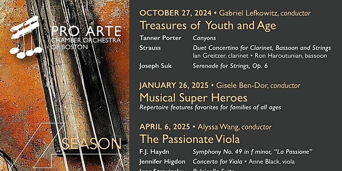 Pro Arte Chamber Orchestra Announces 2024-25 Lineup